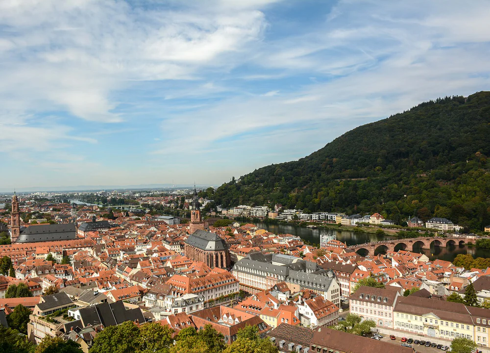 Thành phố cổ Heidelberg bên sông Neckar