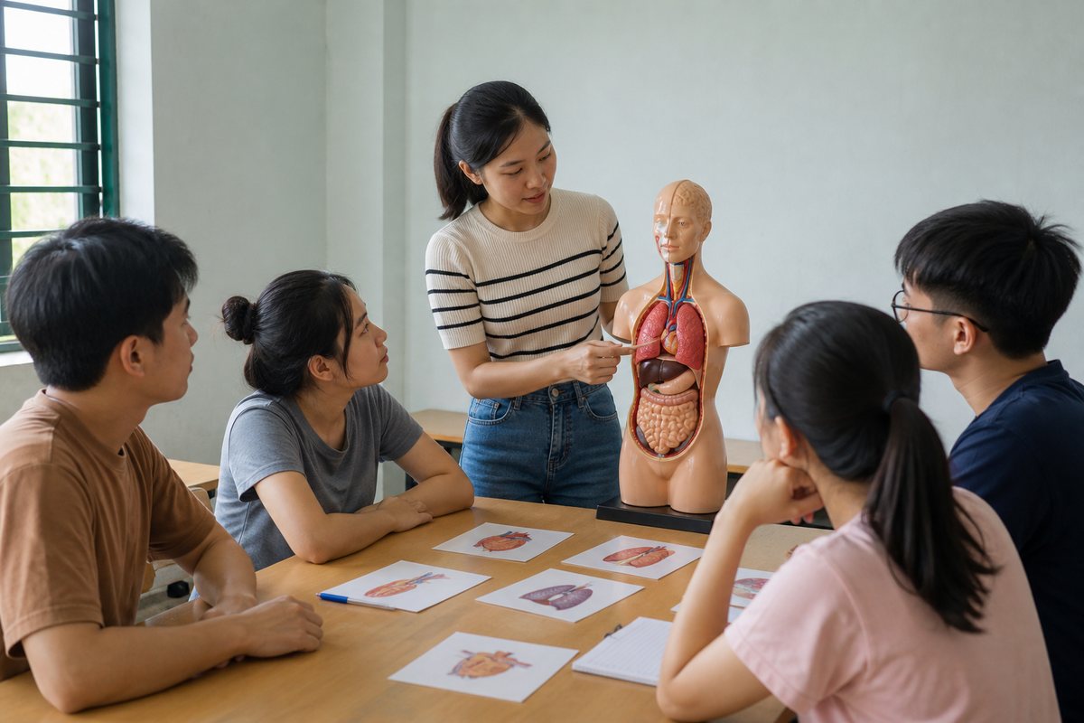 Minh họa cơ thể người và chăm sóc y tế