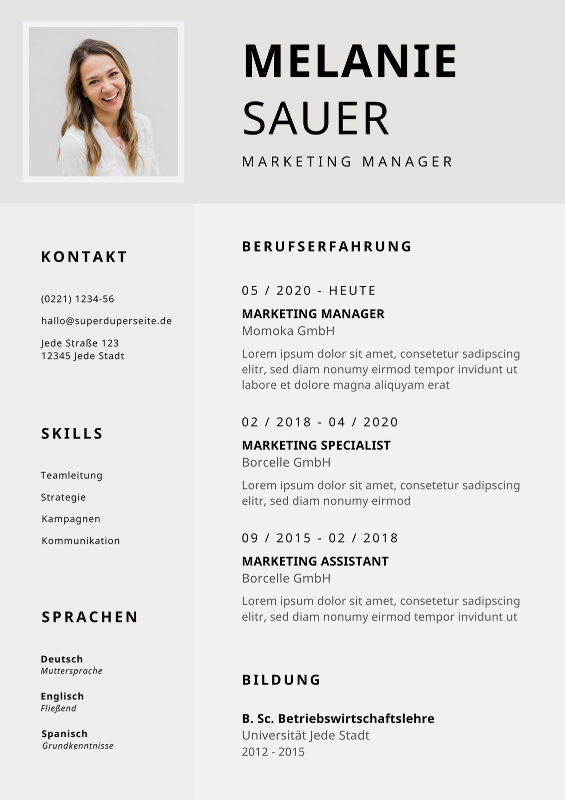 CV Bewerbung Đức